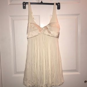 White Bubble-Hem Dress